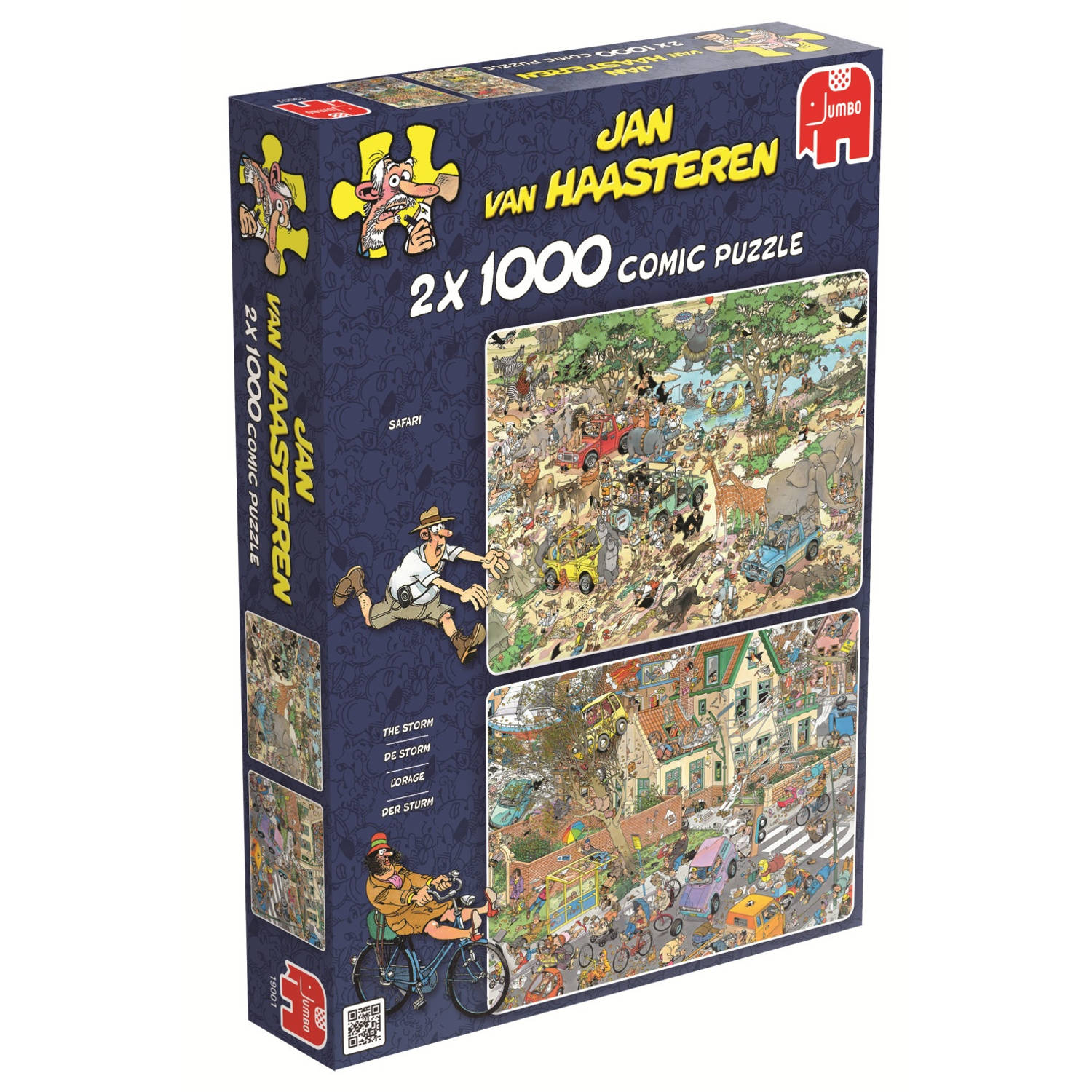 Jan van Haasteren Safari & Storm 2-in-1 puzzel - 2 x 1000 stukjes