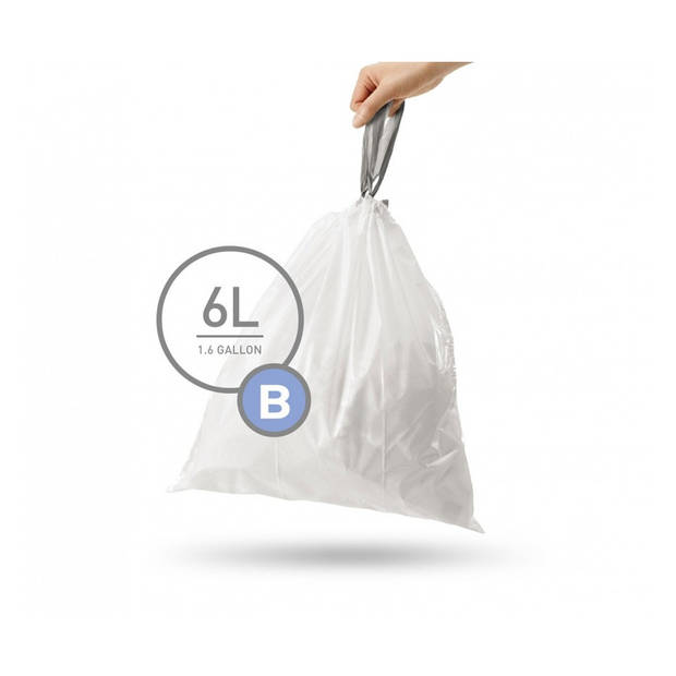 Simplehuman afvalzakken Code B voor 6 liter - 30 stuks
