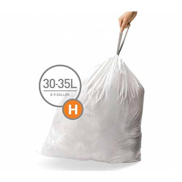 Afvalzakken code h, 30 - 35 liter, 20 stuks - simplehuman