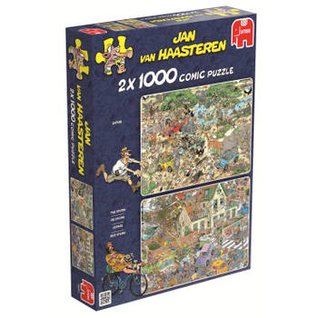 Jumbo puzzel Jan van Haasteren Safari & Storm 2in1 - 2x 1000 stukjes