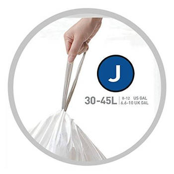 Afvalzakken code j, 30 - 45 liter - simplehuman