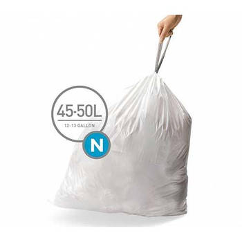 Afvalzakken code n, 45 - 50 liter, 20 stuks - simplehuman