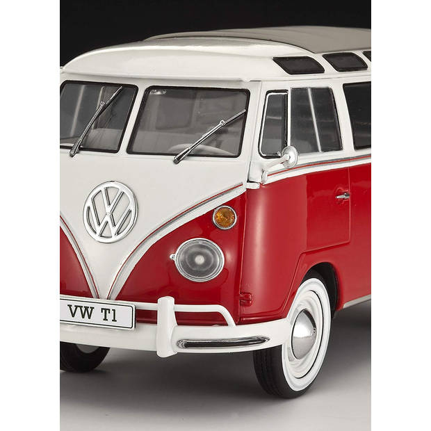 Revell modelbouwset VW T1 Samba Bus 1:24 rood/wit 173-delig