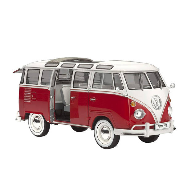 Revell modelbouwset VW T1 Samba Bus 1:24 rood/wit 173-delig