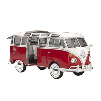 Revell modelbouwset VW T1 Samba Bus 1:24 rood/wit 173-delig