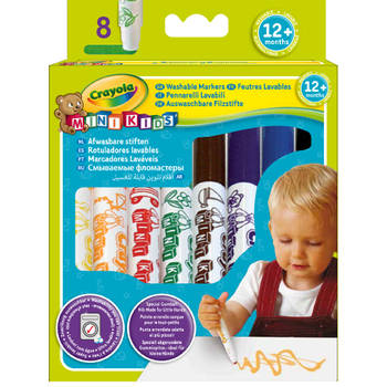 Crayola Mini Kids viltstiften met bolle punt - 8 stuks