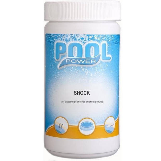 Zwembad onderhoud Pool Power Shock chloor granulaat 1 KG - Zwembadreinigingsmiddelen