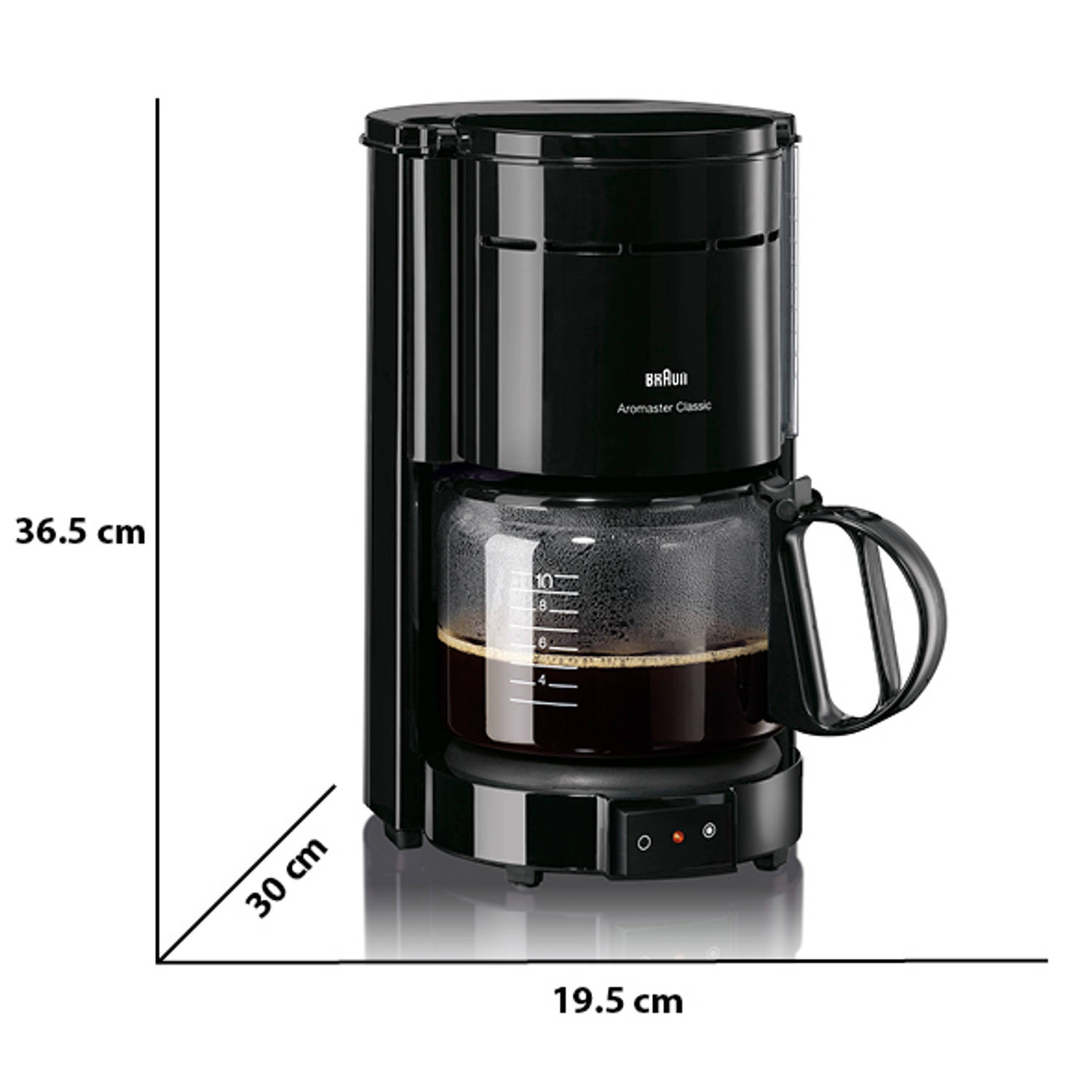 bedenken meerderheid Blij Braun filterkoffiezetapparaat KF47/1 zwart 1L | Blokker