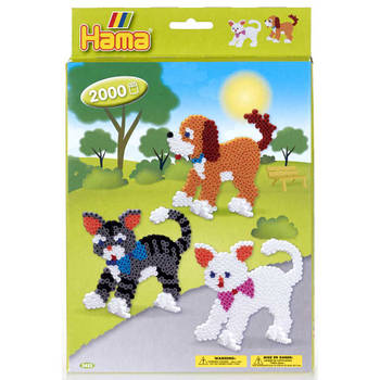 Hama hond en kat strijkkralen - 2000-delig