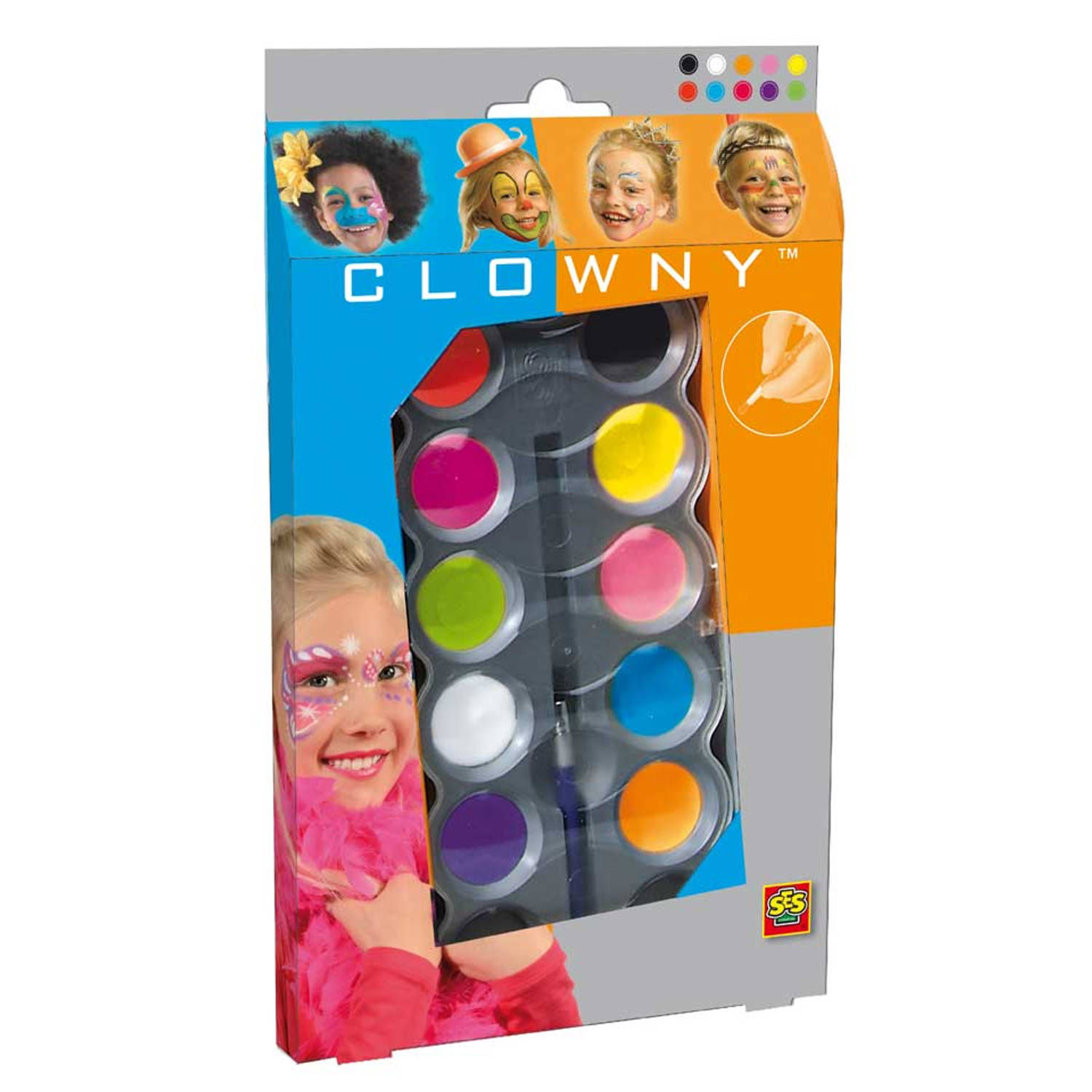 SES Clowny Aquaschminck 10 kleuren trendy -