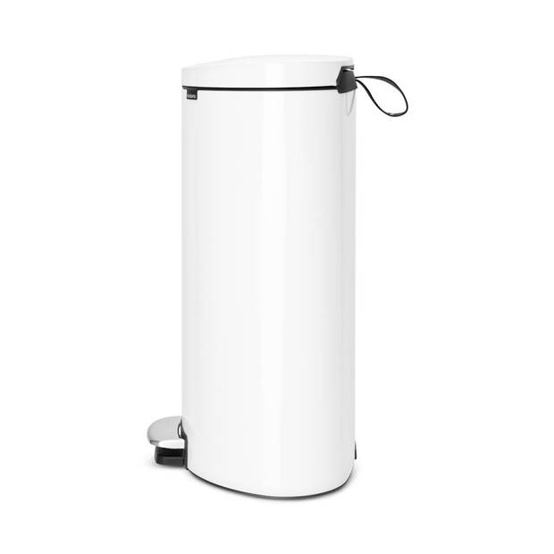 Brabantia FlatBack+ pedaalemmer 40 liter met kunststof binnenemmer - White