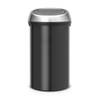 Brabantia Touch Bin afvalemmer 60 liter - Matt Black / Matt Steel Fingerprint Proof