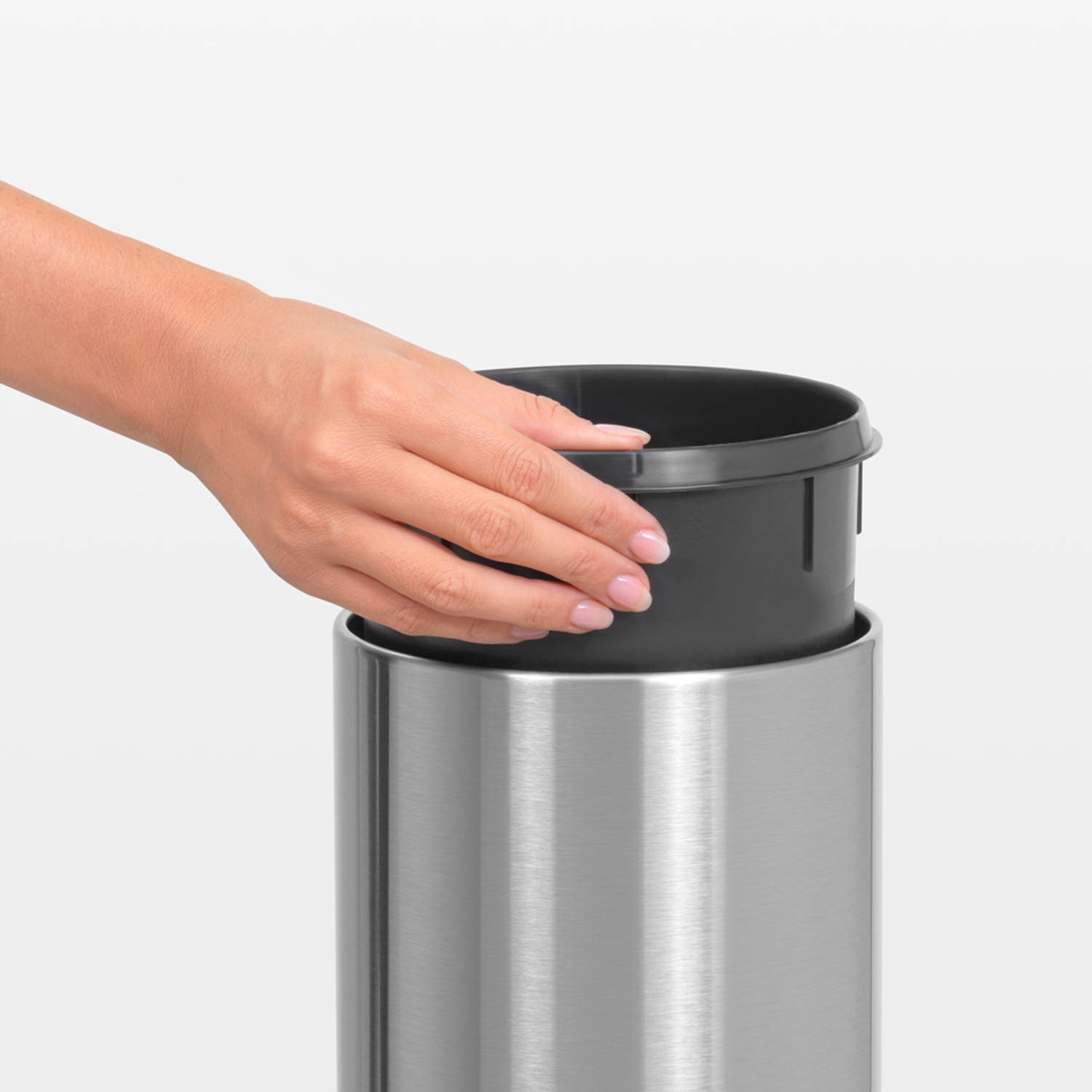 Touch Bin 3 liter met kunststof binnenemmer - Matt Steel | Blokker