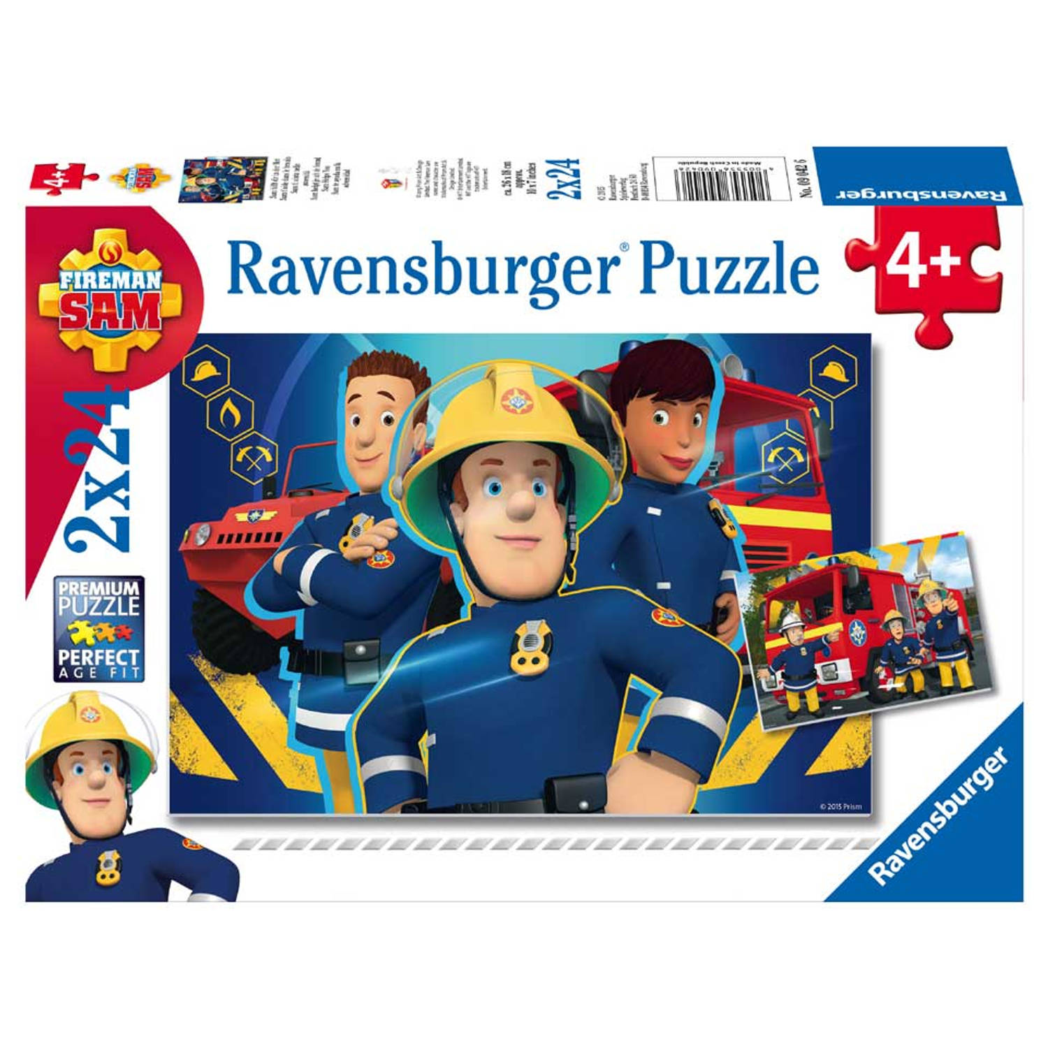 Ravensburger puzzel Brandweerman Sam helpt je uit de brand - 2 x 24 stukjes