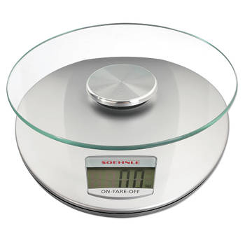 Soehnle keukenweegschaal Roma - digitaal - 1 gr nauwkeurig - tot 5 kg - zilver