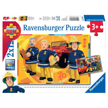 Ravensburger puzzel Brandweerman Sam aan het werk - 2 x 12 stukjes
