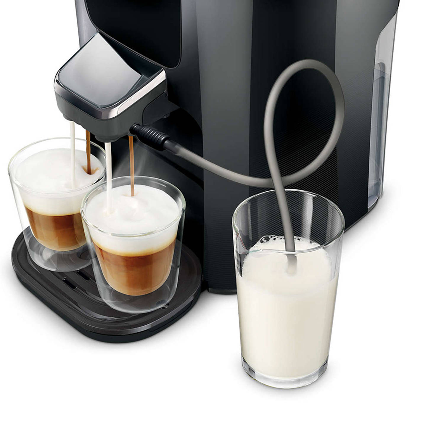 Caius Verlichten Krimpen Philips SENSEO® Latte Duo koffiepadmachine HD7855/50 - zwart | Blokker