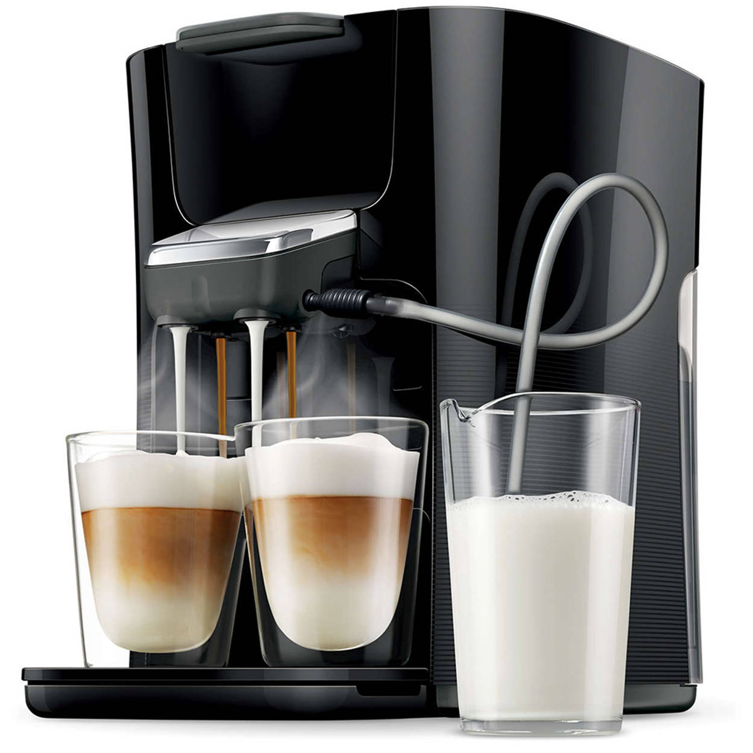 Overeenkomstig met Begraafplaats Empirisch Philips SENSEO® Latte Duo koffiepadmachine HD7855/50 - zwart | Blokker