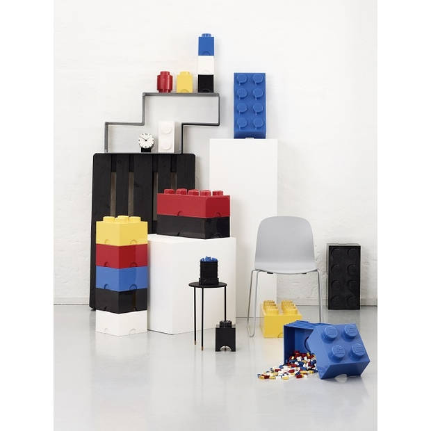 LEGO - Set van 2 - Opbergbox Brick 1, Wit - LEGO