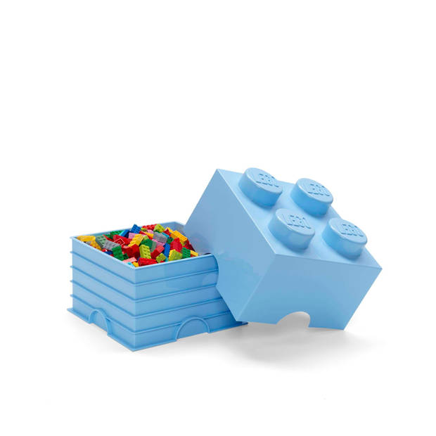 LEGO Brick 4 opbergbox - lichtblauw