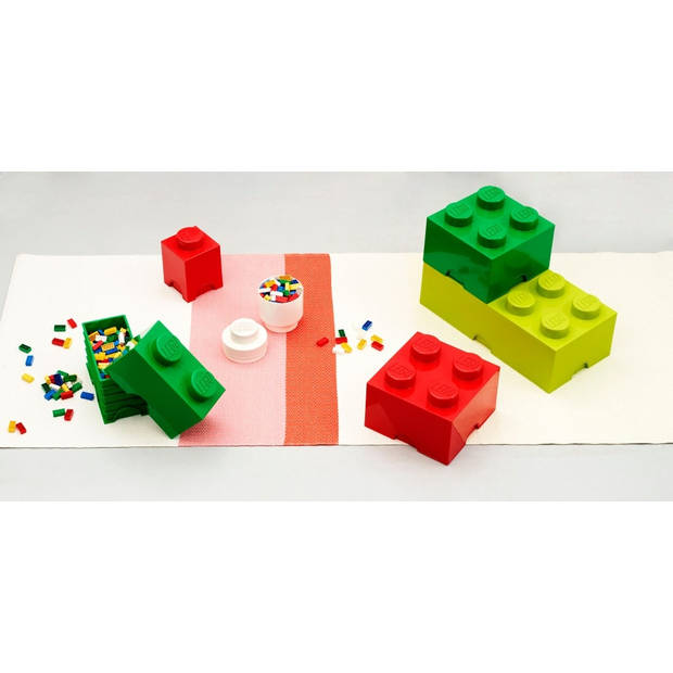 LEGO - Set van 2 - Opbergbox Brick 1, Rood - LEGO