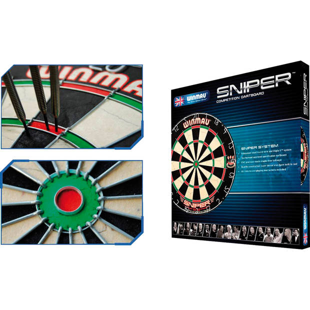 Dartbord Winmau Sniper set incl. dartpijlen