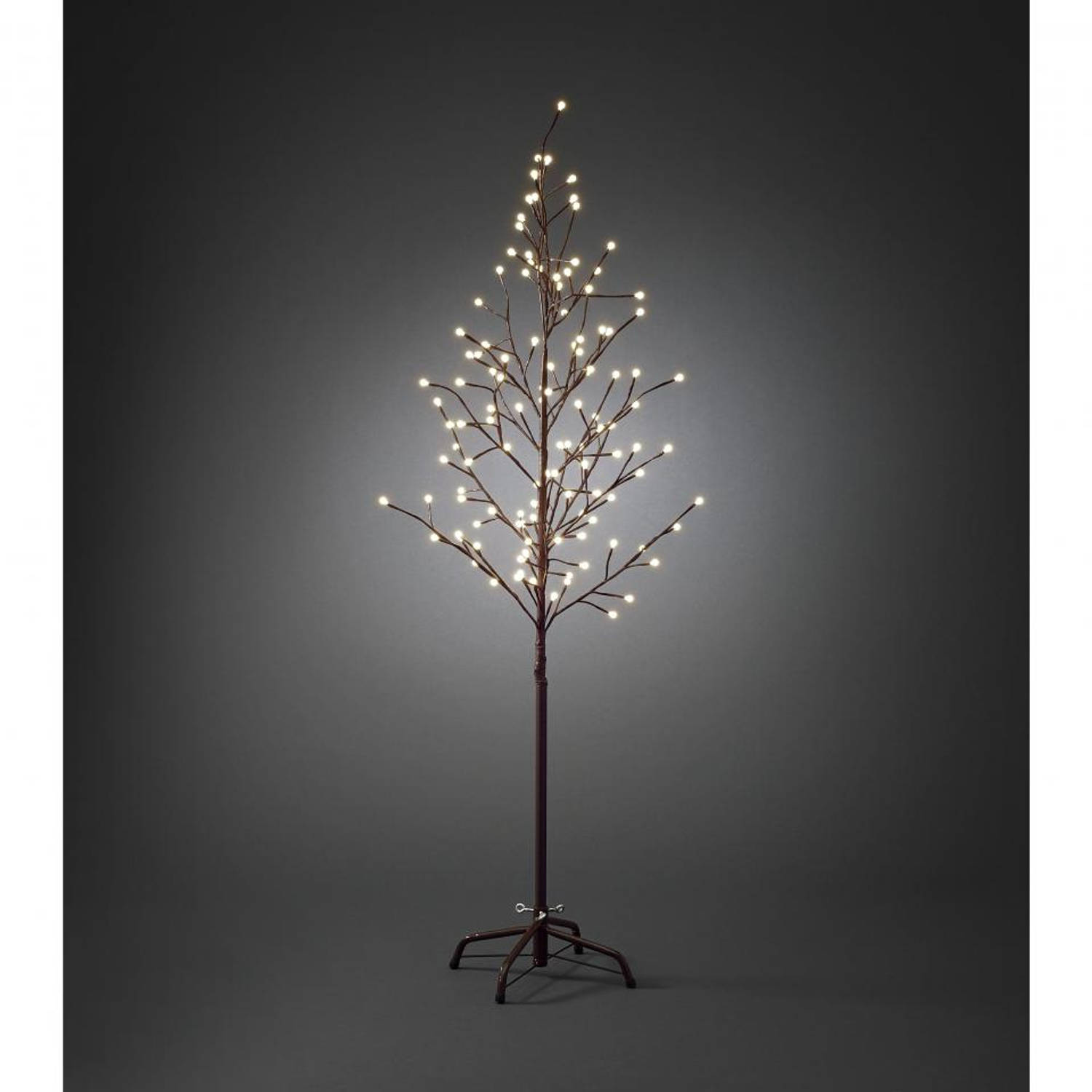 LED-lichtjesboom voor buiten bruin 150 cm, 120-l.