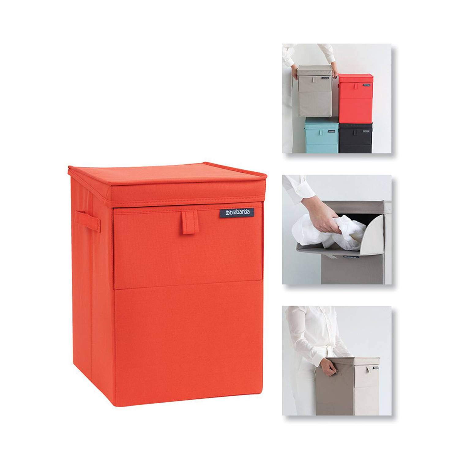 humor prioriteit vergelijking Brabantia stapelbare wasbox 35 l - Warm Red | Blokker