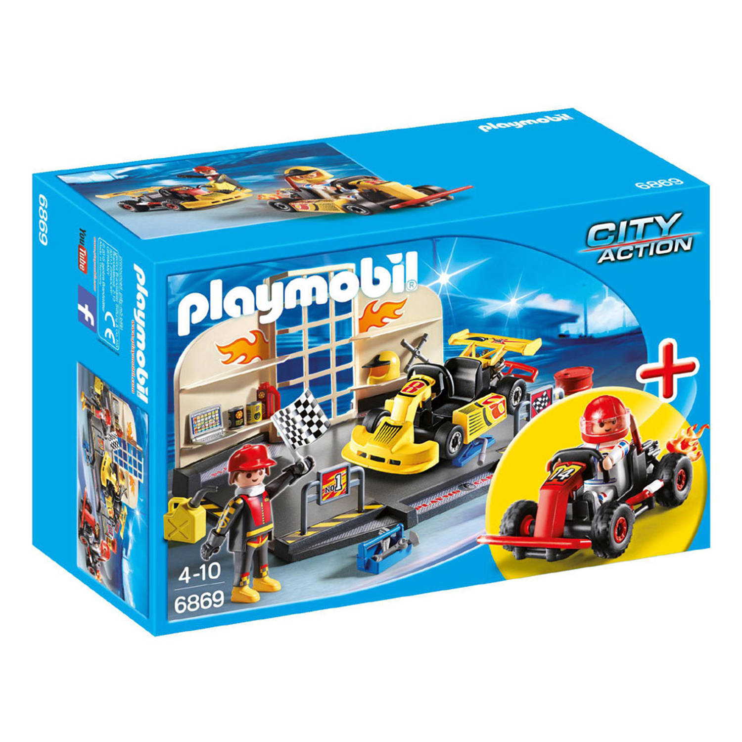 geloof Gedetailleerd Bedachtzaam Playmobil City Action - karting garage 6869 | Blokker