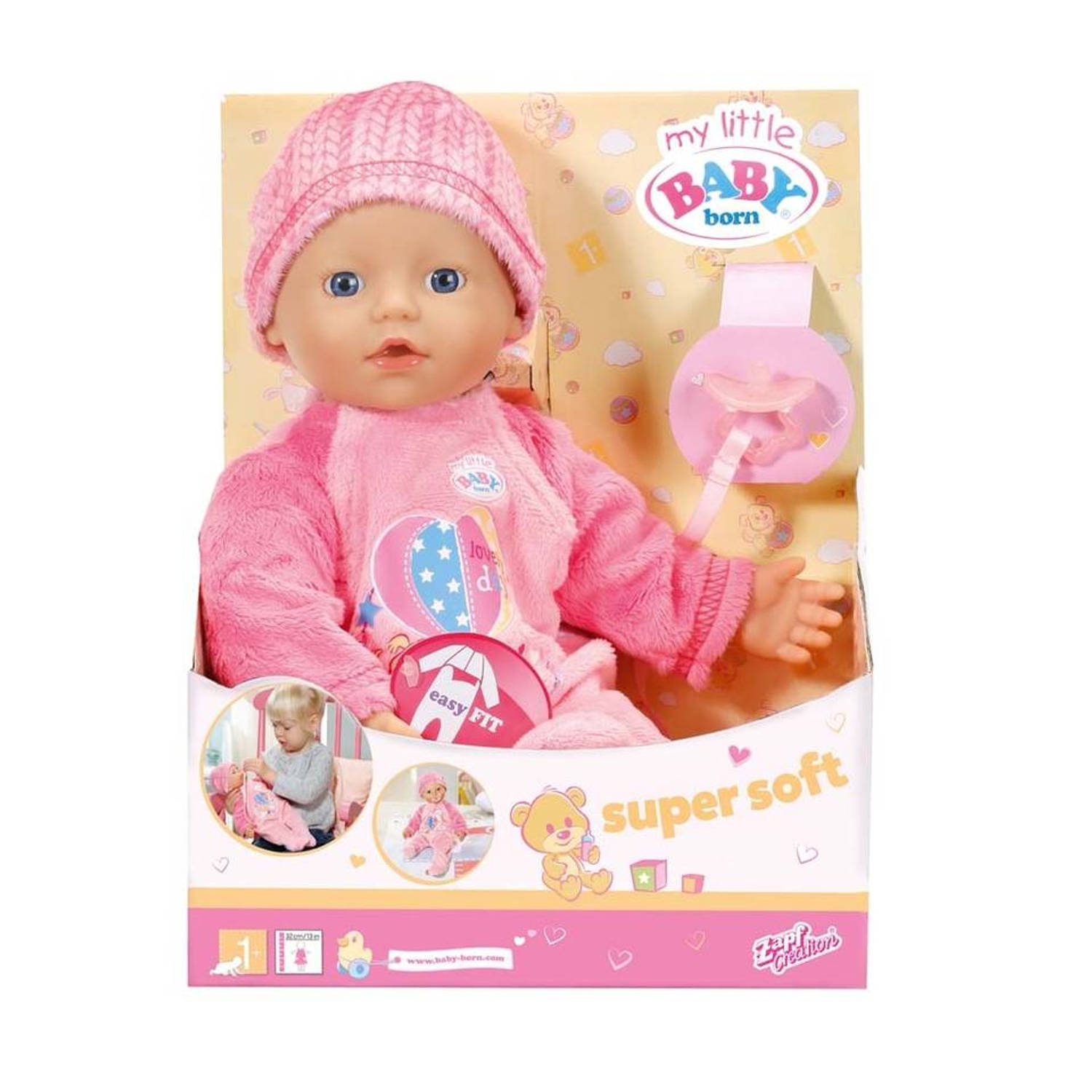 nep zwaan provincie Zapf Creation My Little Baby Born pop Super Soft roze 32 cm | Blokker