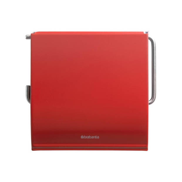 Brabantia Classic toiletrolhouder met klep - passion red
