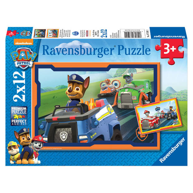Ravensburger puzzel PAW Patrol in actie - 2 x 12 stukjes