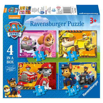 Ravensburger puzzel 4-in-1 PAW Patrol op pad - 12 + 16 + 20 + 24 stukjes