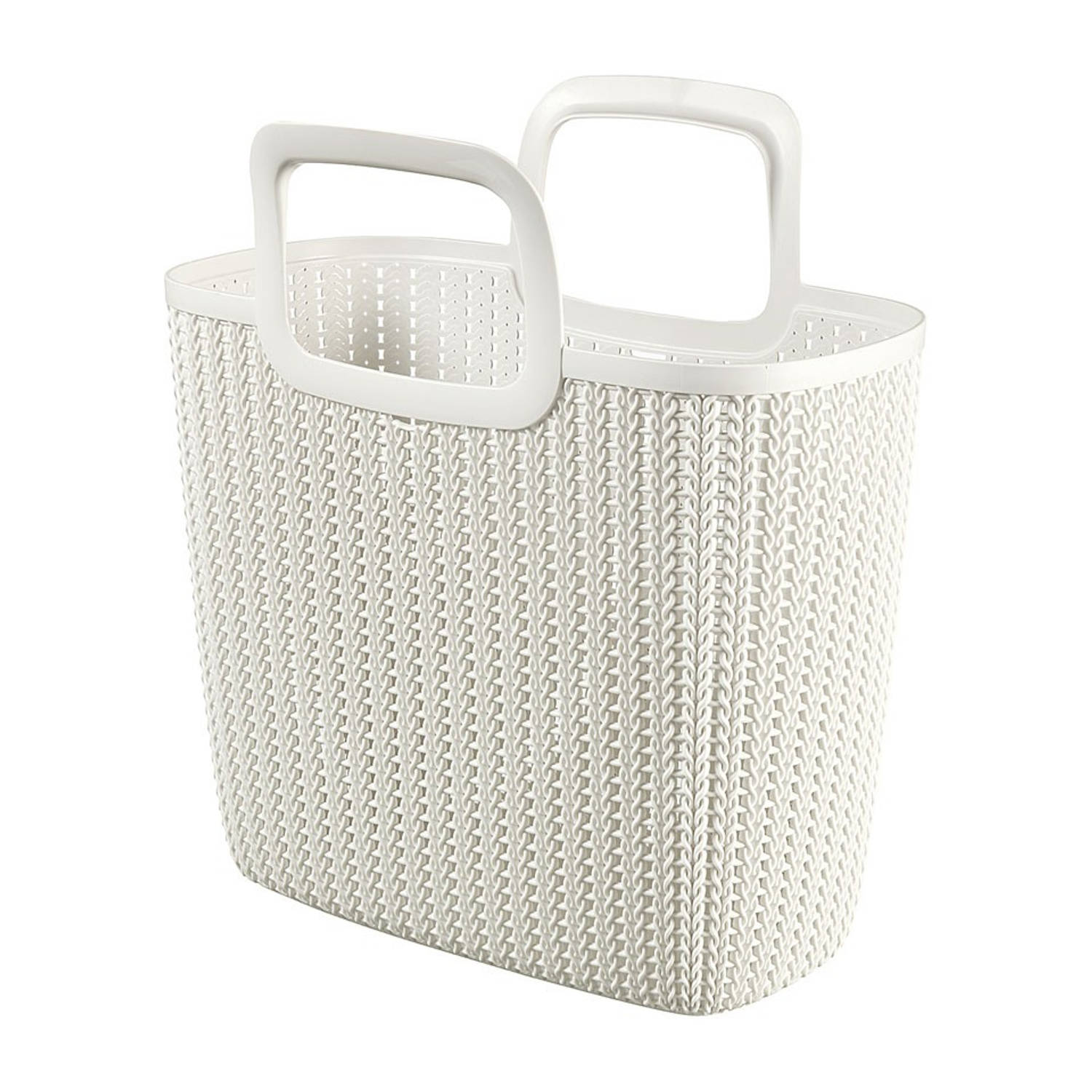 kwaad Continentaal huwelijk Curver Knit shopping basket Lily - oasis white | Blokker