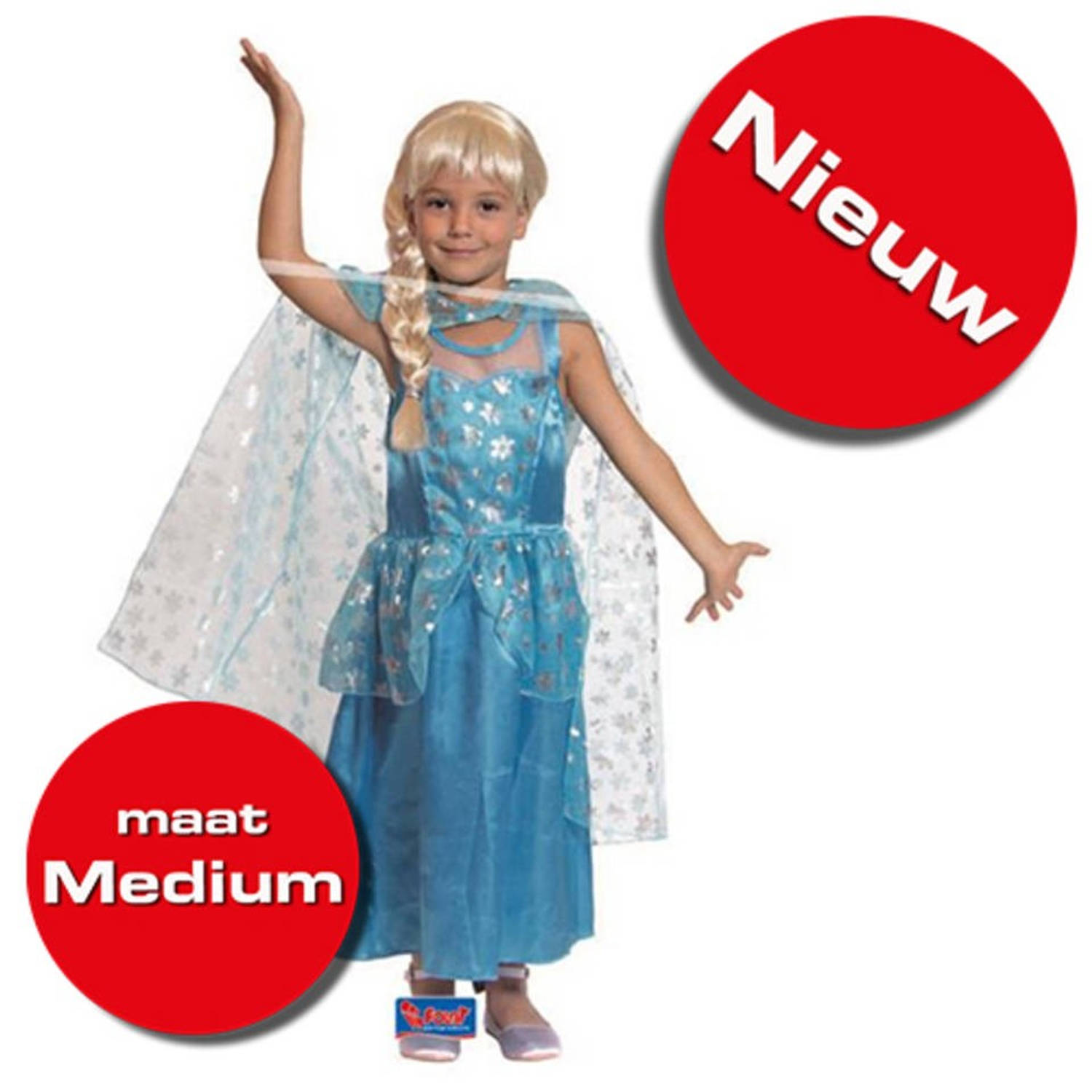 Merkloos Blauwe Prinsessenjurk Met Cape Voor Meisjes 3 5 Jaar online kopen
