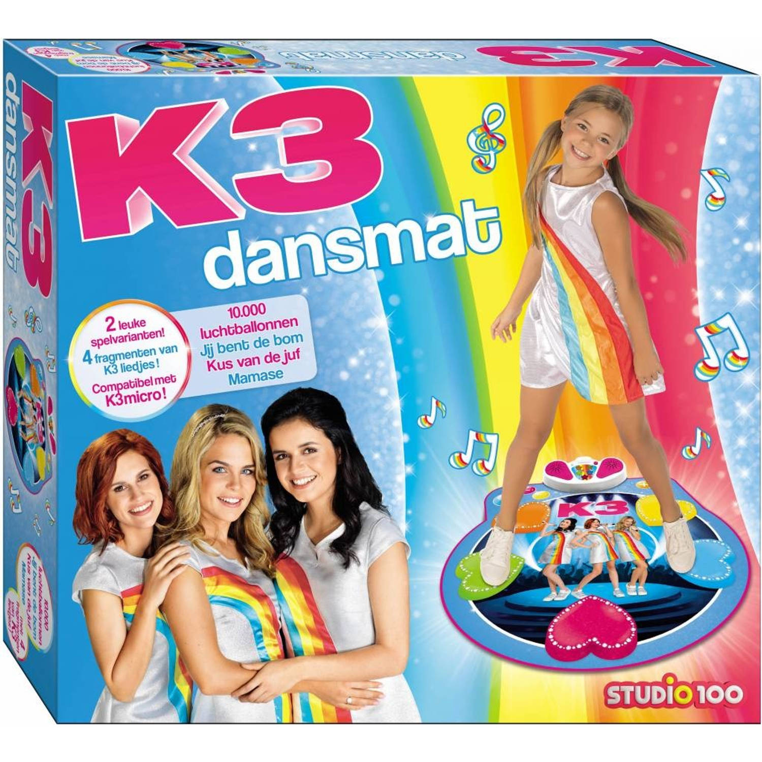Drama Uitwisseling Samenpersen Studio 100 dansmat K3 meisjes 37 x 34 cm blauw | Blokker