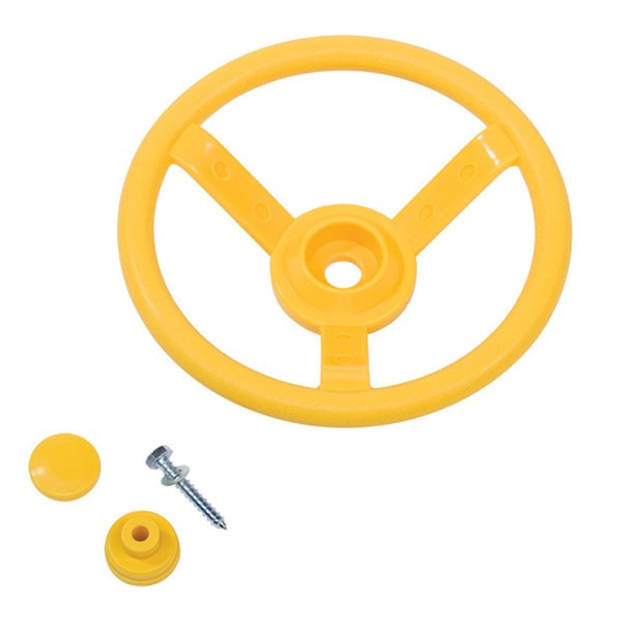 AXI Stuurwiel van kunststof in geel Accessoire voor Speelhuis of Speeltoestel