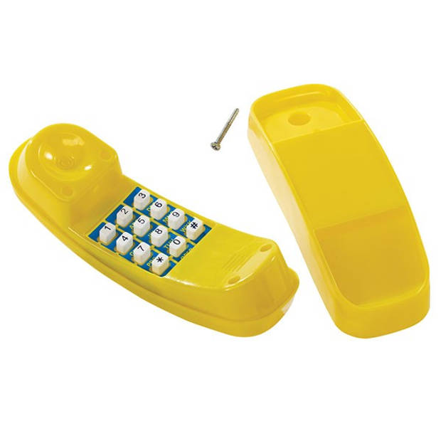 AXI speelgoedtelefoon voor speelhuisjes 21 cm geel