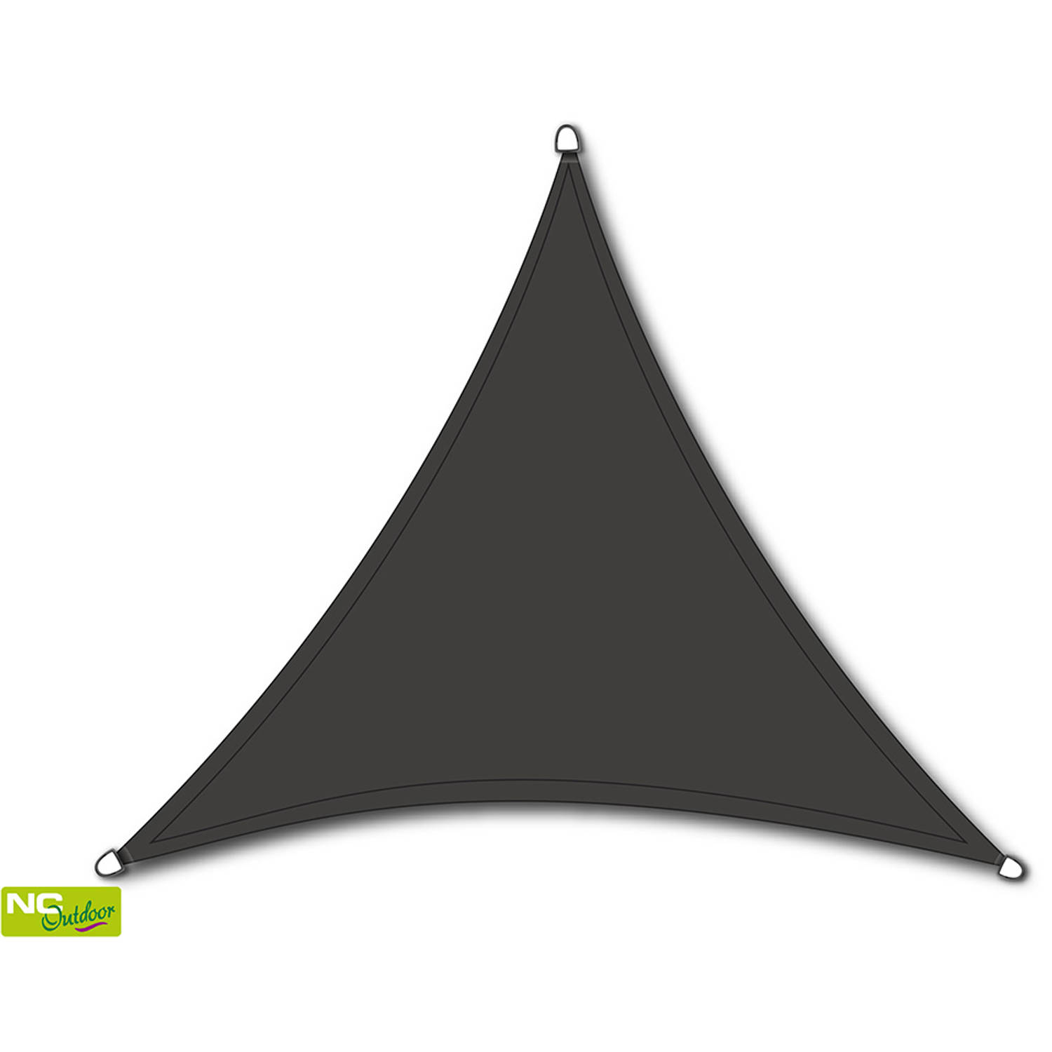 NC Outdoor schaduwdoek driehoek - antraciet - 360x360x360 cm