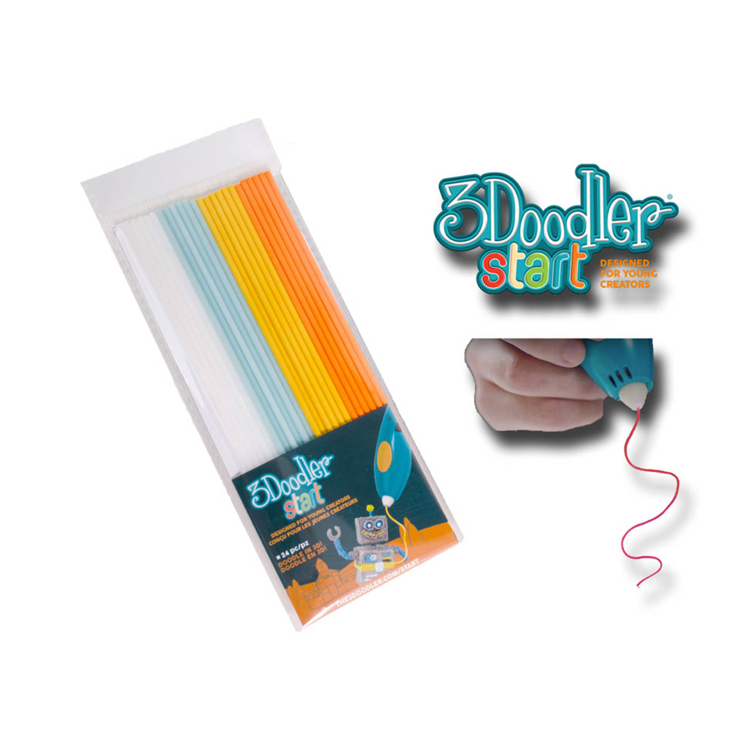 3Doodler start - wit/mint/geel/oranje | Blokker