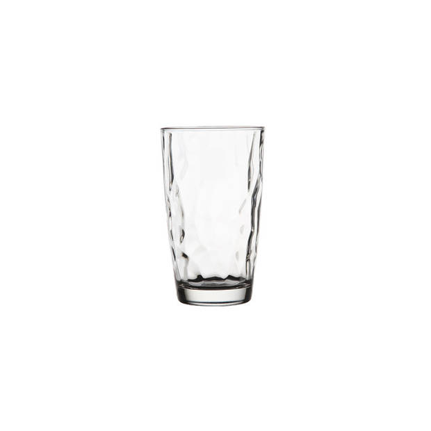 12x Drinkglazen voor water/sap/limonade Diamond Dof 470 ml - Drinkglazen