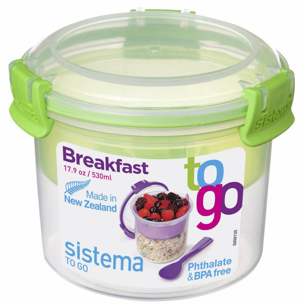Sistema To Go ontbijt kom - 530 ml - lime groen
