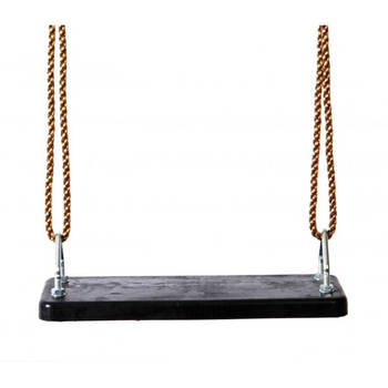 Swing King schommelzitje 45 x 18 cm touw/rubber zwart