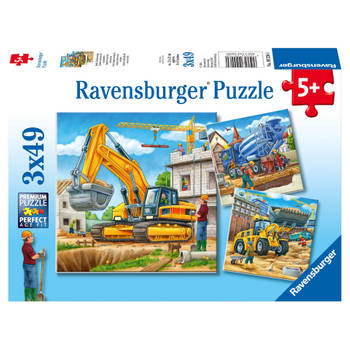 Ravensburger puzzel grote bouwvoertuigen - 3 x 49 stukjes
