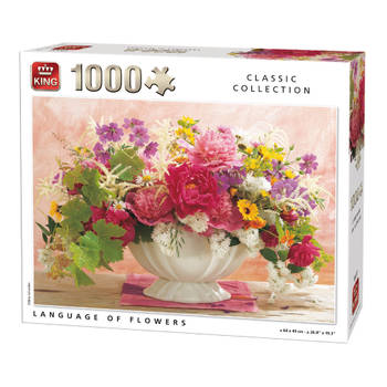 King puzzel Classic Collection language of flower - 1000 stukjes