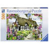 Ravensburger puzzel idyllische cottage - 500 stukjes