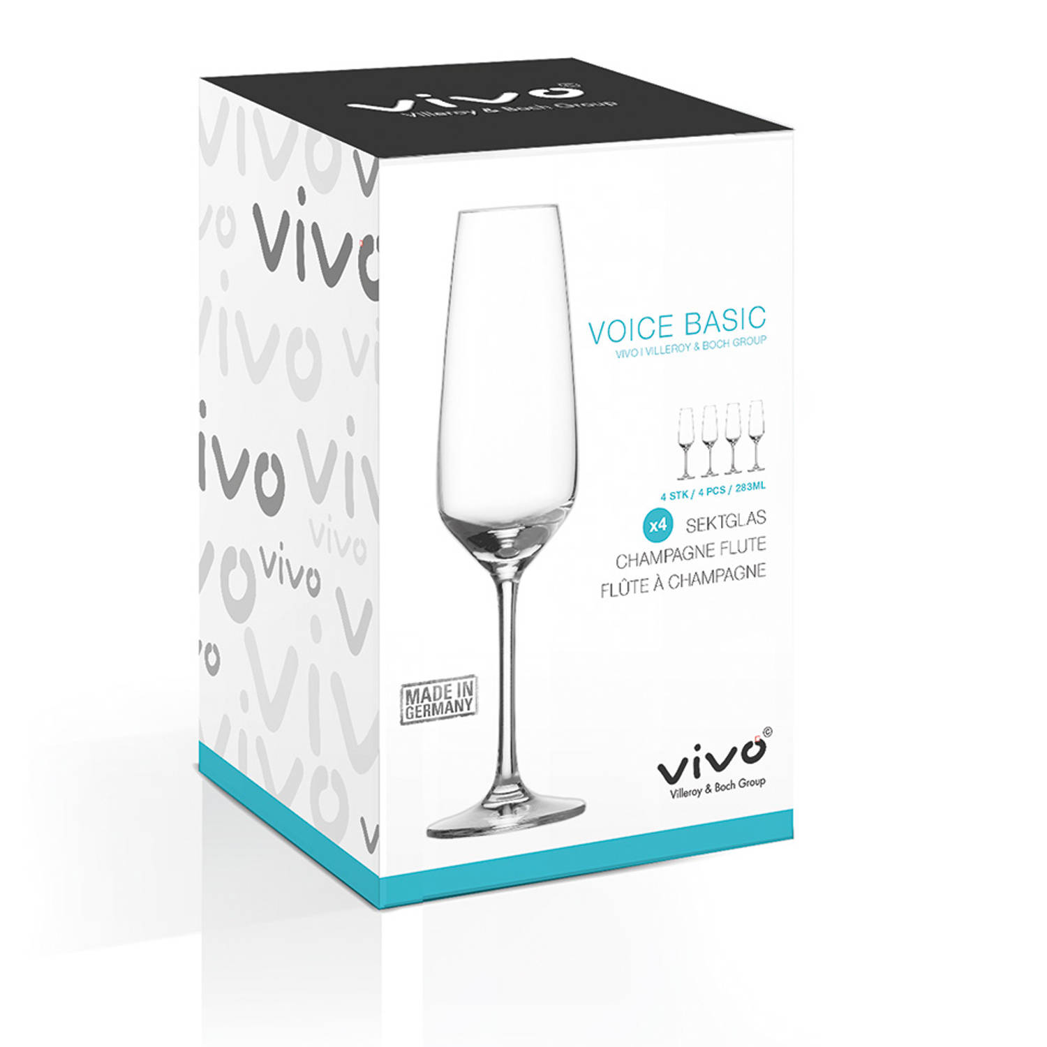 omringen zak Aarde VIVO by Villeroy & Boch Group Voice Basic champagneflûte - 28 cl - 4 stuks  | Blokker