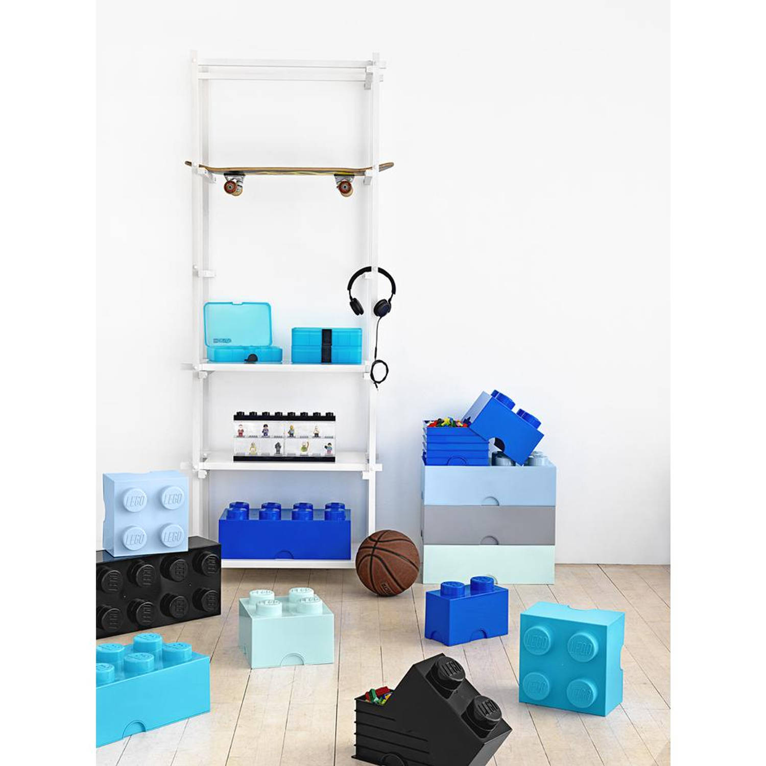 verkoudheid dood diefstal LEGO Brick 8 opbergbox - blauw | Blokker