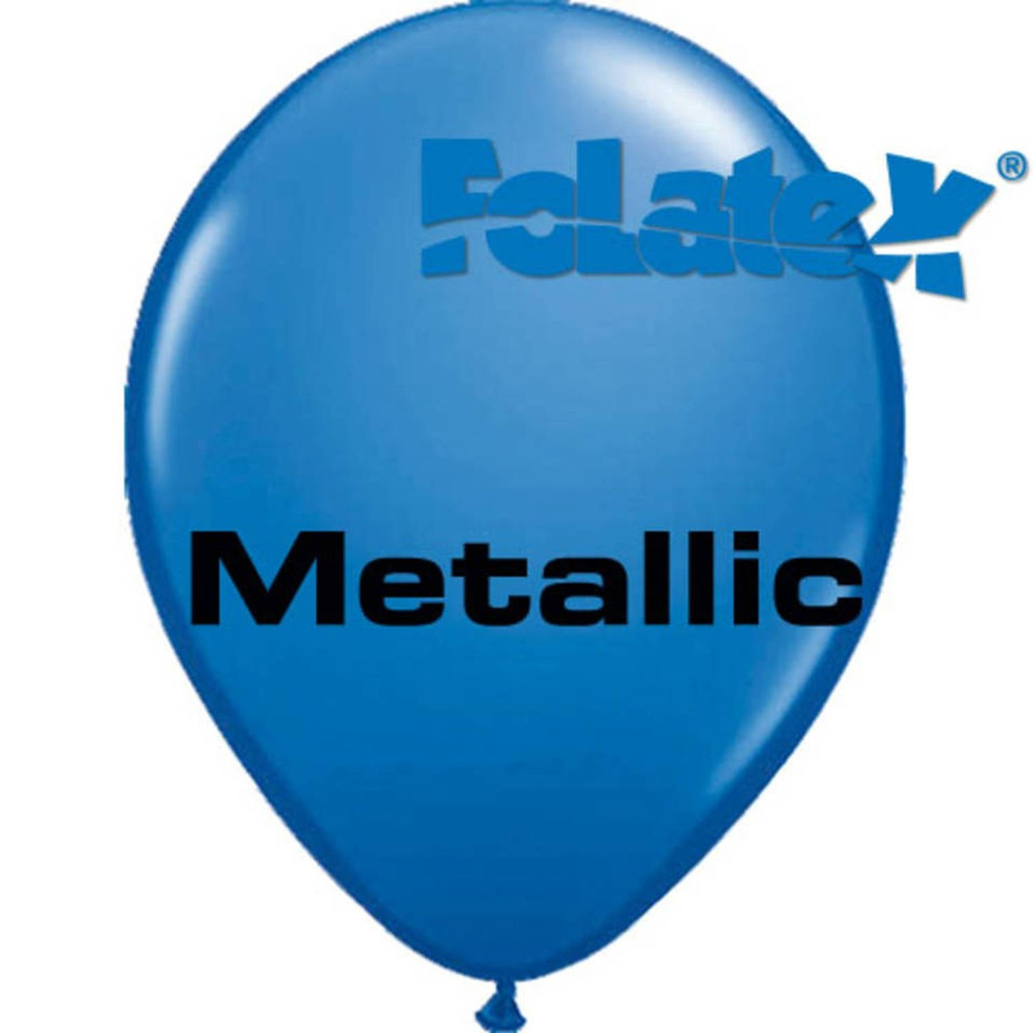 Metallic donker blauwe ballonnen 10 stuks