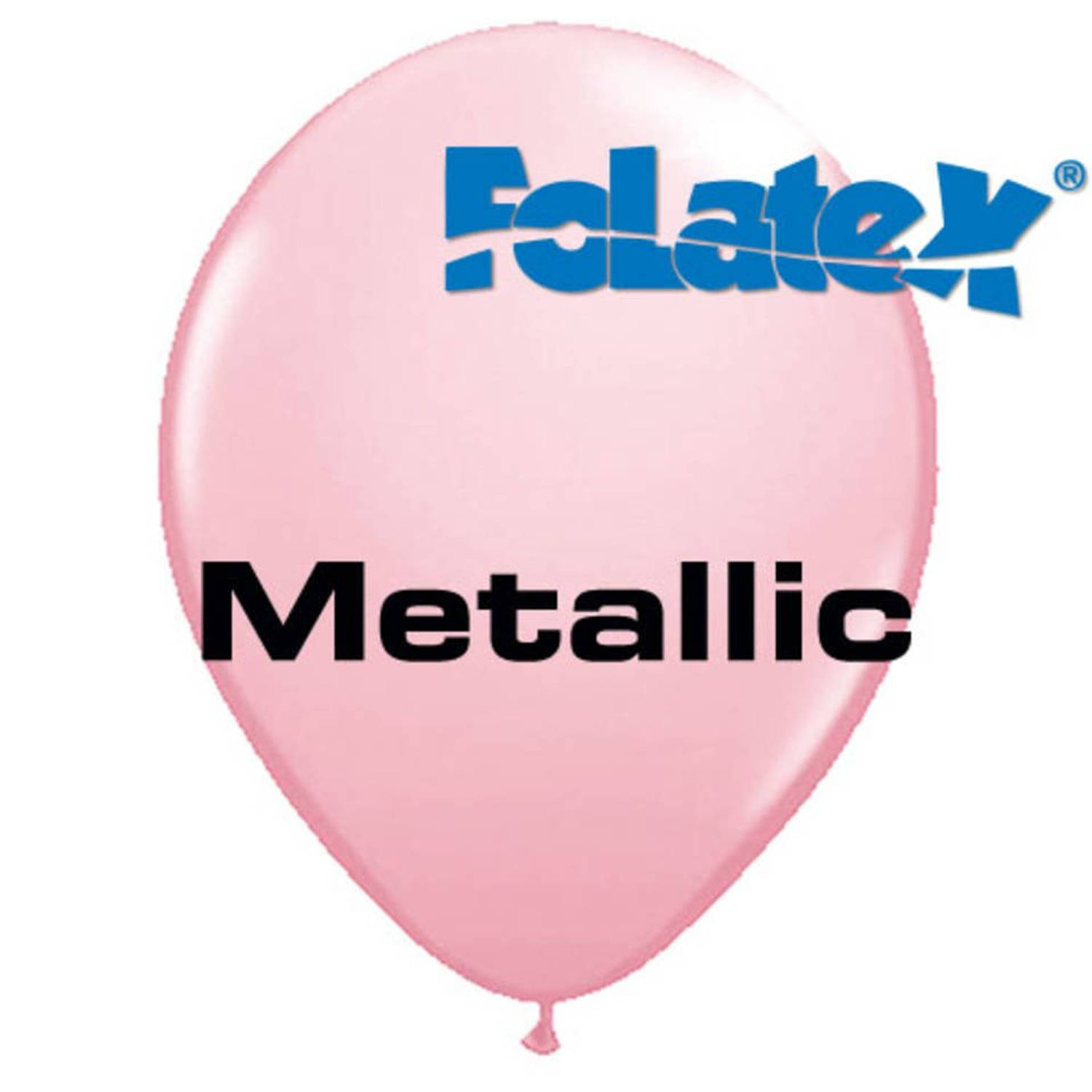 Folat - Ballonnen - Roze - Metallic - 10st.